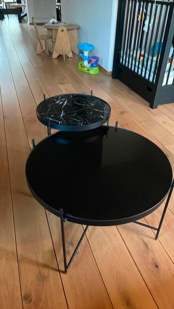 Zuiver salontafels Cupid zwart en marmer