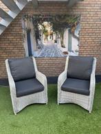 4x Bilbao lounge verstelbare tuinstoelen + 2 XL voetenbankje, Ophalen, Gebruikt, Aluminium, Verstelbaar