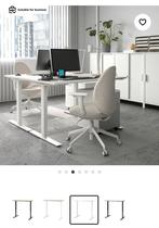 Zit sta bureau met draaihendel 120x70 wit, Ophalen of Verzenden, Zo goed als nieuw