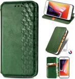 iPhone 6/7/8/SE 2020/2022 PU Lederen Wallet Case Set _ Groen, Nieuw, Hoesje of Tasje, IPhone SE (2022), Verzenden