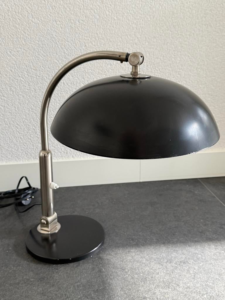 Vintage design bureaulamp Hala model 144 van H. Busquet, Gebruikt, Vintage, Ophalen of Verzenden, Metaal