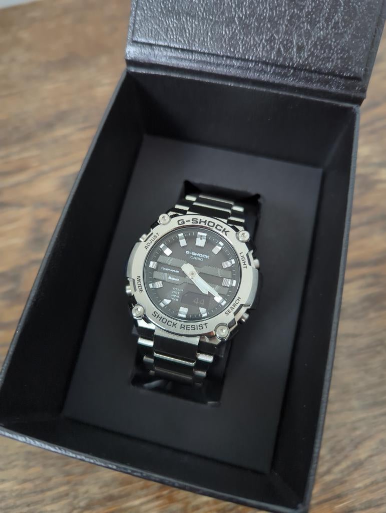 Casio G-Shock GST-B600D (zeldzaam, incl. extra bandje!), Ophalen, Staal, Polshorloge, Zo goed als nieuw