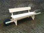 Kruiwagenbank verrijdbare tuinbank steigerhout, Tuin en Terras, Tuinbanken, Ophalen of Verzenden, Nieuw, Hout
