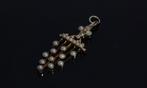 Zaad parels antieke 14k gouden ketting hanger dames fraai, Sieraden, Tassen en Uiterlijk, Antieke sieraden, Ophalen of Verzenden