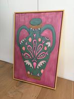 Schilderij met vaas in baklijst, Ophalen