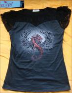 ELFIN gothic T-shirt met een draak maat L nieuw, Kleding | Dames, Maat 42/44 (L), Ophalen of Verzenden, ELFIN, Zo goed als nieuw