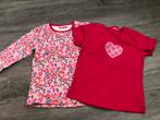 nieuw hema shirt en longsleeve roze met bloemetjes maat 80, Nieuw, Meisje, Shirtje of Longsleeve, Ophalen of Verzenden