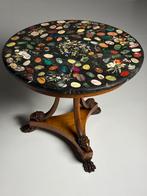 Italiaanse Tripod table met marmer ingelegd blad, Ophalen