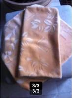 2 sjeike kussenhoezen velours zalm/oranje, Huis en Inrichting, Ophalen, Zo goed als nieuw, Oranje, Vierkant