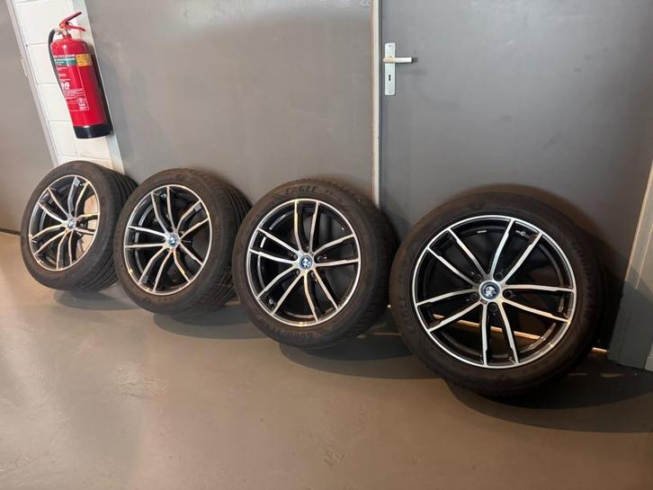 BMW 5-serie 8-serie velgen 18” + zomerbanden Goodyear 662M, Auto-onderdelen, Banden en Velgen, Banden en Velgen, Zomerbanden, 18 inch