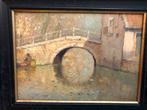 Aris Knikker ‘Gezicht te Brugge’, Antiek en Kunst, Kunst | Schilderijen | Klassiek, Ophalen of Verzenden