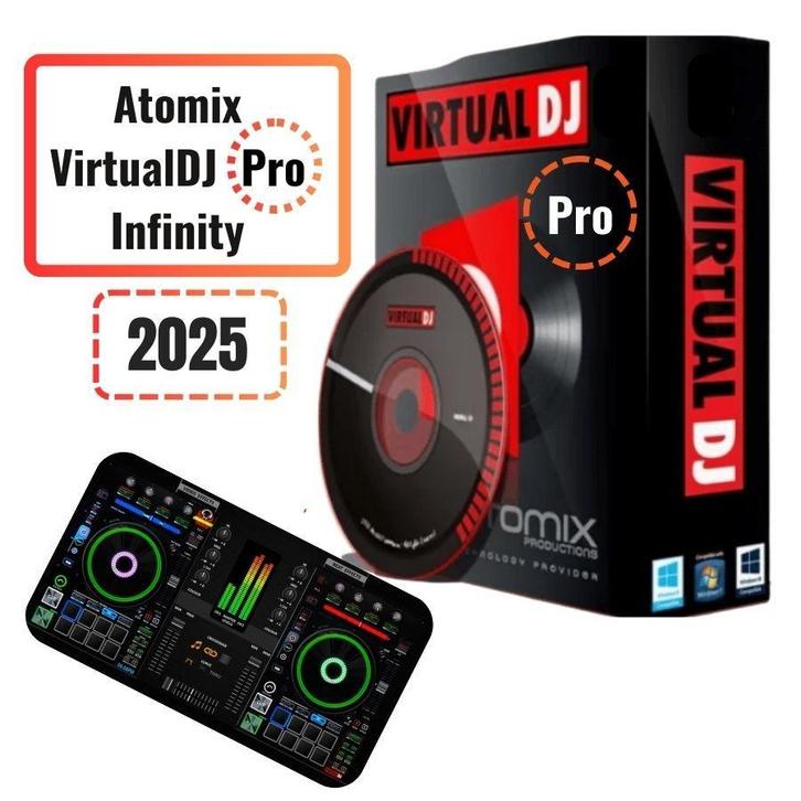 Atomix VirtualDJ Pro Infinity 2025, Computers en Software, Audio-software, Nieuw, Windows, Ophalen