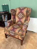 Vintage Chesterfield Kelim Wingback Fauteuils - Uniek!, Ophalen of Verzenden, Gebruikt, Hout, 75 tot 100 cm