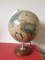 Vintage Scanglobe Wereldbol met lamp Denemarken getest, Verlicht, Gebruikt, Ophalen of Verzenden