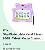 Twee android kinder tablets, Computers en Software, Android Tablets, Ophalen of Verzenden, Zo goed als nieuw, 10 inch, 16 GB