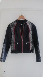 Dames jas nep leer maat 36 S leather look, Ophalen of Verzenden, Zo goed als nieuw, Maat 36 (S), Zwart