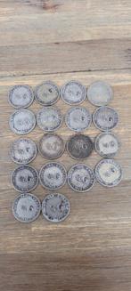 18 x 1/4 Gulden Wilhelmina 1944 + 1947 Munt van Curaçao, Setje, Zilver, 25 cent, Ophalen of Verzenden