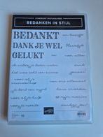 Stampin Up Nedelandse stempset Bedanken in stijl., Ophalen of Verzenden, Gebruikt, Clearstamp