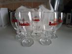 5 Budels bier voet glazen., Ophalen of Verzenden, Zo goed als nieuw, Bierglas