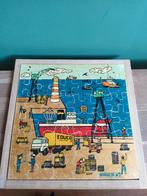 De Groene Merel houten puzzel Educo thema de haven, Gebruikt, Ophalen of Verzenden