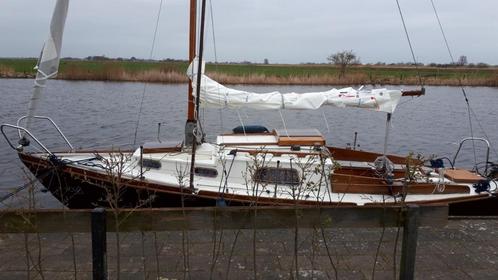 Mast en giek zeilboot (houten), Watersport en Boten, Zeilen en Zeiltoebehoren, Gebruikt, Toebehoren, 15 tot 30 m², 6 meter of meer