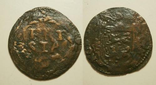 Friesland Duit 1605, Postzegels en Munten, Munten | Nederland, Losse munt, 1 cent, Vóór koninkrijk, Ophalen of Verzenden