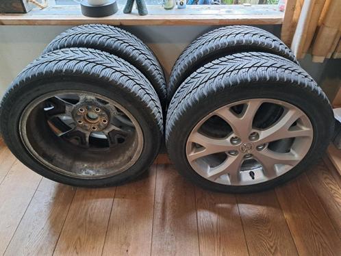 4 winterbanden Mazda 3 met lichtmetalen velg /50R17 93V, Auto-onderdelen, Banden en Velgen, Banden en Velgen, Winterbanden, 17 inch