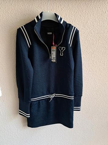 Nieuw: een leuke blauwe jurk maat 134/140  beschikbaar voor biedingen
