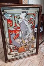 Prachtige reclamespiegel Job cigarettes, Antiek en Kunst, Ophalen, Rechthoekig