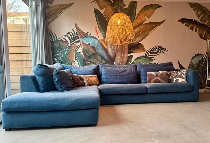 Grote Lounge bank, super comfortabel. Merk Goossens, Huis en Inrichting, Banken | Bankstellen, Zo goed als nieuw, Vierpersoons of meer