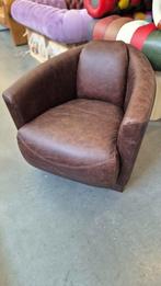 2x nieuwe aviator fauteuil bruin leer + BEZORGING GRATIS, Huis en Inrichting, Aviator, ., Nieuw, Ophalen of Verzenden