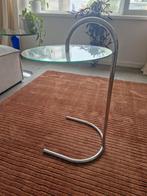 glazen bijzettafeltje, Huis en Inrichting, Tafels | Bijzettafels, Minder dan 55 cm, Gebruikt, Rond, Glas