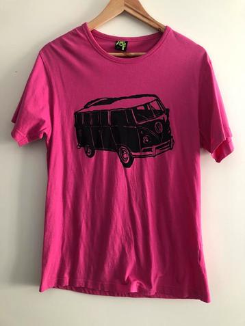 Die for it t-shirt unisex vw bus volkswagen slimfit roze L beschikbaar voor biedingen