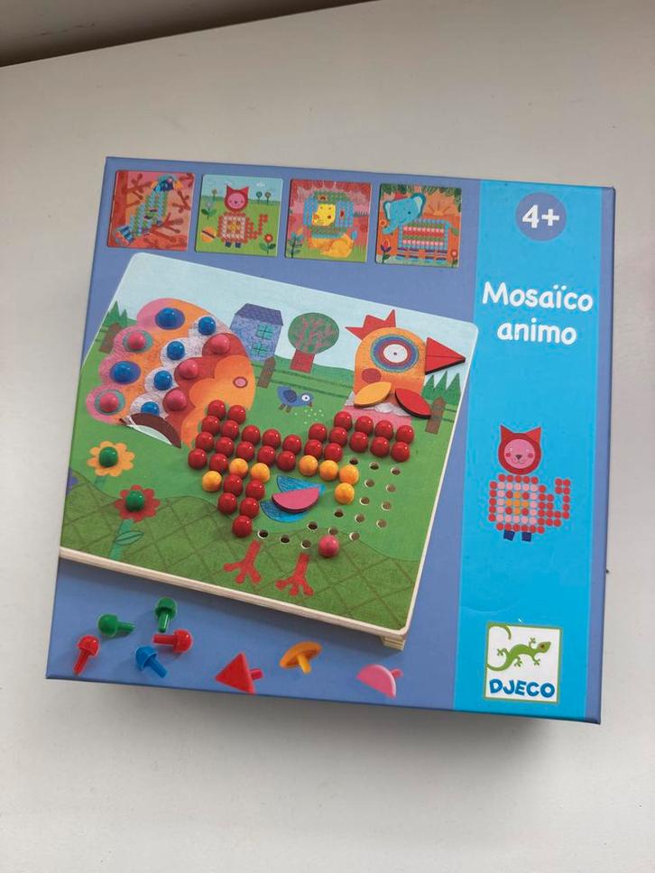 Djeco Mosaico Animo - Creatief Mozaïekspel, Kinderen en Baby's, Speelgoed | Educatief en Creatief, Zo goed als nieuw, Knutselen