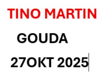 TINO MARTIN THEATER CONCERT - GOUDA - GOUDSE SCHOUWBURG beschikbaar voor biedingen