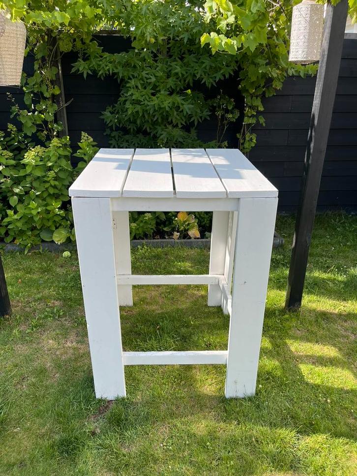 Houten sta tafels, Huis en Inrichting, Tafels | Statafels, Gebruikt, Ophalen