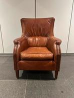 Schaapsleren fauteuil, Ophalen of Verzenden, Zo goed als nieuw, 75 tot 100 cm, 50 tot 75 cm