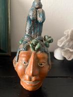 Terracotta Maya beeld van Pakal de Grote uit  Mexico, Antiek en Kunst, Kunst | Beelden en Houtsnijwerken, Ophalen of Verzenden