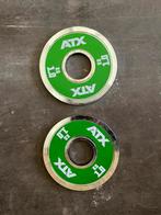 2 x 1 kg ATX olympische halter schijven 50 mm gewichten, Halter schijven, Ophalen of Verzenden, Zo goed als nieuw, Atx