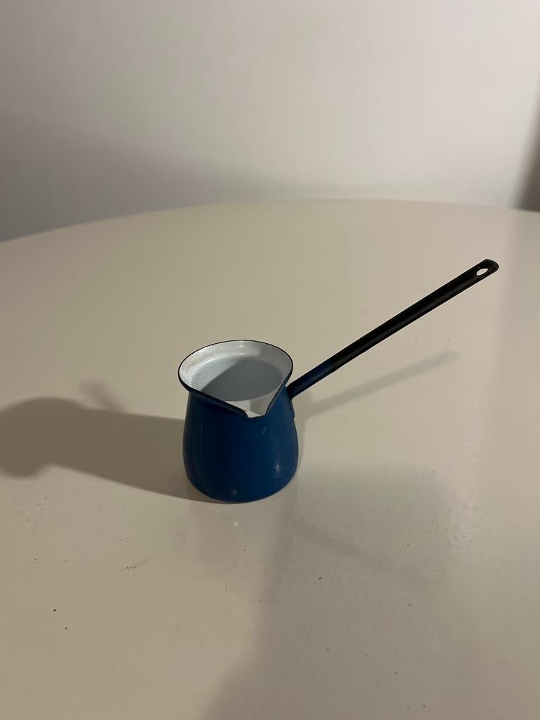 Vintage blauwe koffiezetter uit Joegoslavië, Ophalen