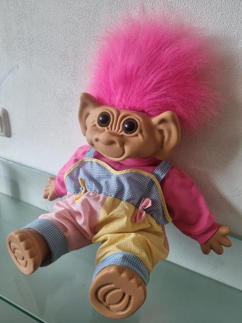 Orig,1987,Vintage, UNEEDA WISHNIK TROLLPOP,60cm,Label,Inwst!, Verzamelen, Poppen, Zo goed als nieuw, Pop, Ophalen of Verzenden