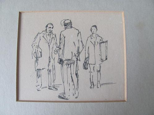 tekening - Peter van Straaten?, Antiek en Kunst, Kunst | Tekeningen en Foto's, Ophalen of Verzenden
