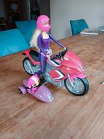 Stoere barbie op motor met accessores, Ophalen, Zo goed als nieuw, Barbie