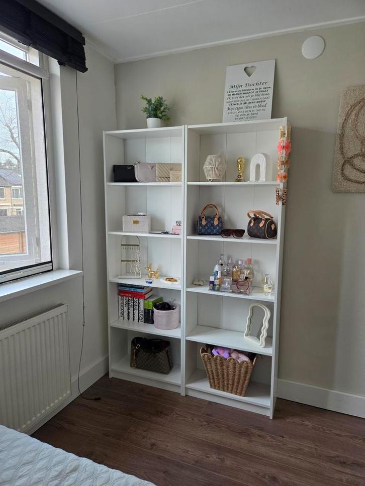 2x Billy Boekenkast Wit - Perfect voor opslag!, Huis en Inrichting, Kasten | Boekenkasten, Gebruikt, 50 tot 100 cm, 200 cm of meer