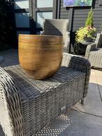 Ronde Bloempot met Textuur, Ophalen, Steen, Minder dan 60 cm, Rond