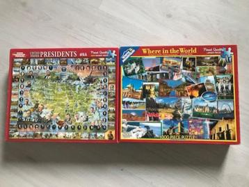 White Mountain - puzzels - Presidents & Where in the world beschikbaar voor biedingen