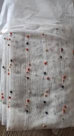 Witte linnen gordijnen, Huis en Inrichting, 200 cm of meer, Wit, Nieuw, 50 tot 100 cm