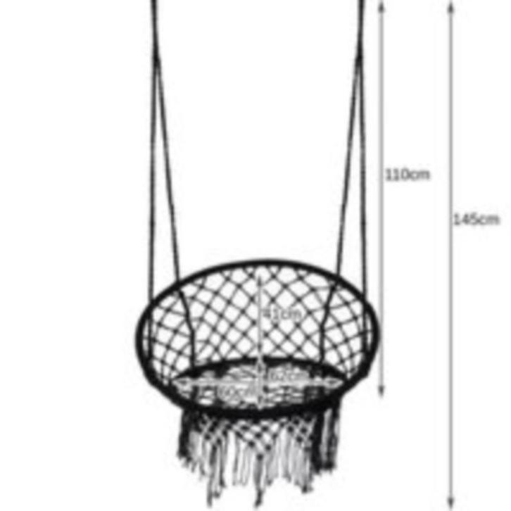 Hangstoel zwart ( 6496 ), Huis en Inrichting, Woonaccessoires | Overige, Nieuw, Ophalen of Verzenden