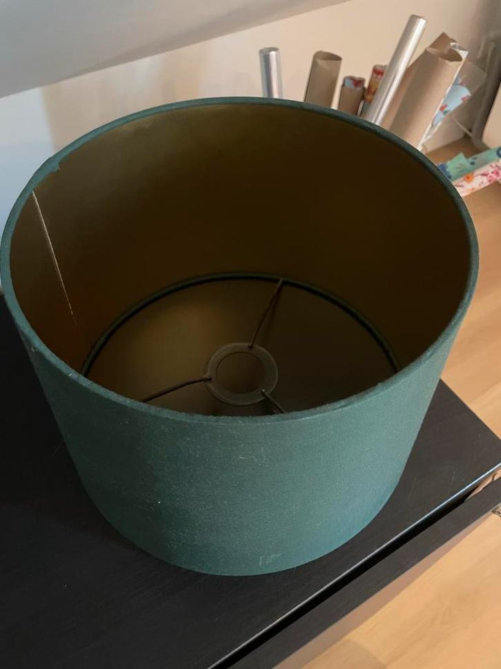 Groene Lampenkap, Huis en Inrichting, Lampen | Lampenkappen, Zo goed als nieuw, Minder dan 25 cm, Rond, Groen, Ophalen