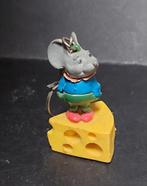 Sleutelhanger vintage Muis op kaas, Ophalen of Verzenden, Zo goed als nieuw